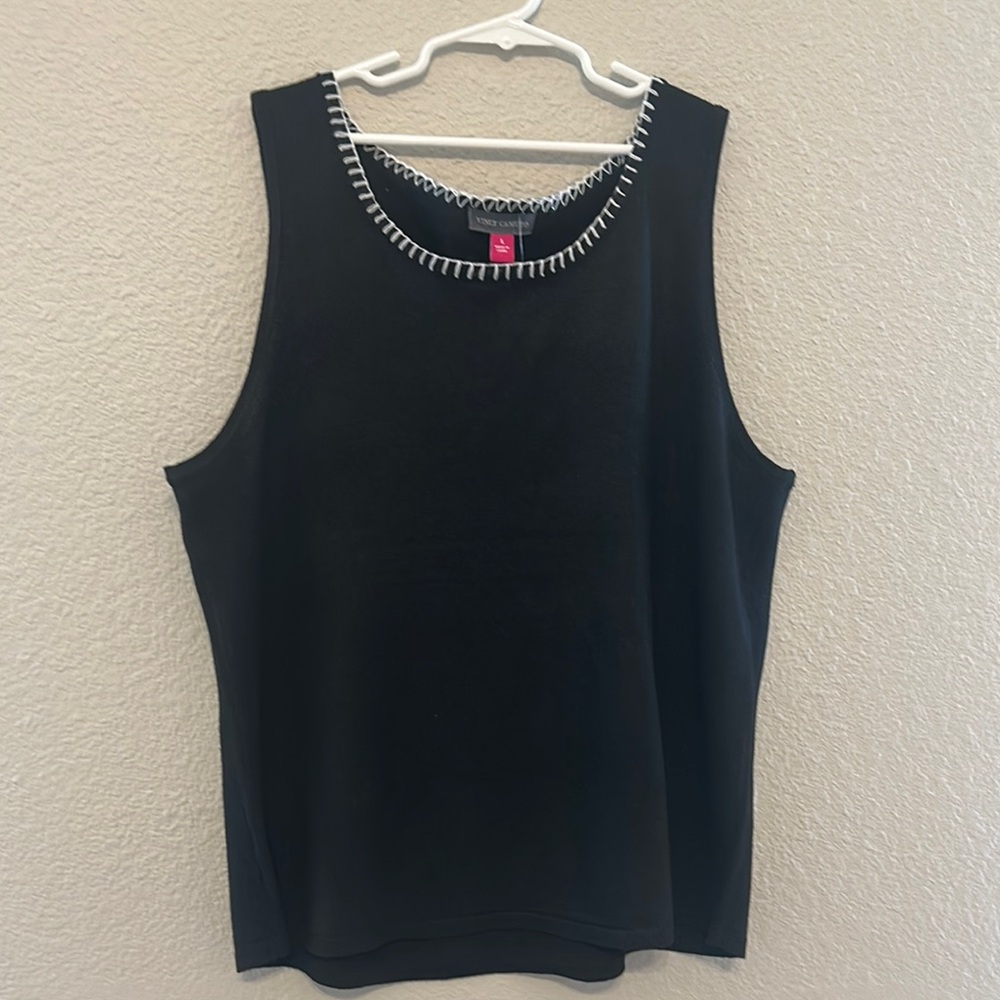 Vince Camuto Black Sleeveless Top size L